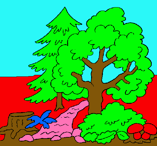 Dibujo Bosque pintado por catita08