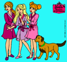 Dibujo Barbie y sus amigas en bata pintado por Pabloski