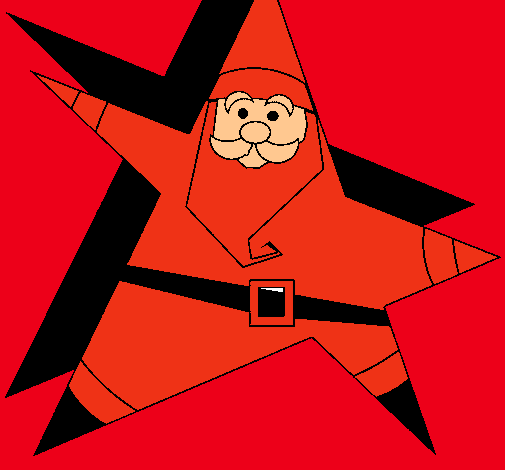 Papa Noel en forma de estrella