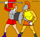 Dibujo Lucha de gladiadores pintado por 241002