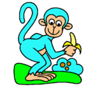 Dibujo Mono pintado por SOPE