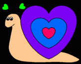 Dibujo Caracol corazón pintado por kfhtrisjjfut