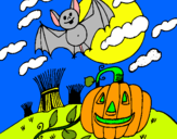 Dibujo Paisaje de Halloween pintado por yutu