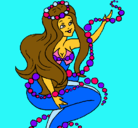 Dibujo Sirena entre burbujas pintado por Marta0510