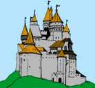 Dibujo Castillo medieval pintado por castle