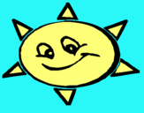 Dibujo Sol sonriente pintado por celias