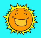 Dibujo Sol sonriendo pintado por liki