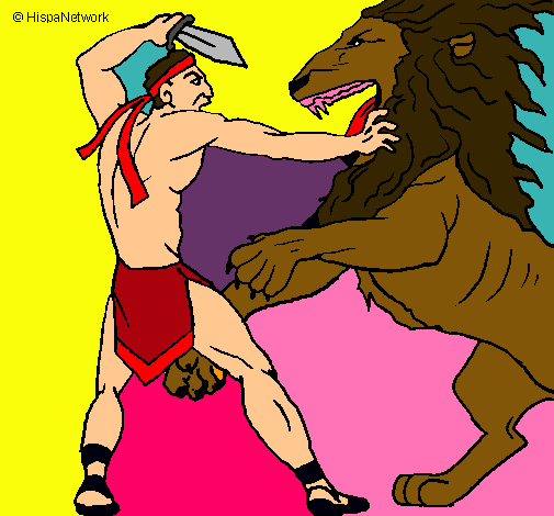 Gladiador contra león