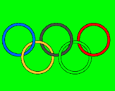Dibujo Anillas de los juegos olimpícos pintado por sori