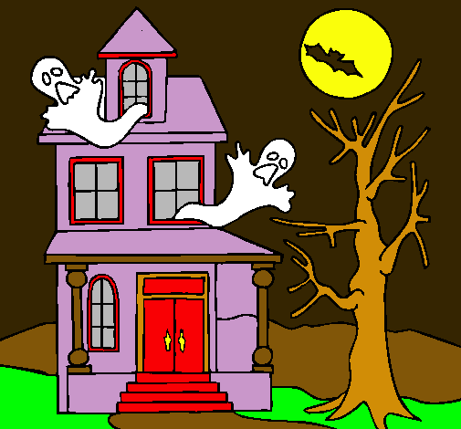 Dibujo Casa fantansma pintado por carloa
