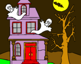 Dibujo Casa fantansma pintado por carloa