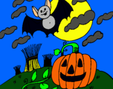 Dibujo Paisaje de Halloween pintado por danielcotr