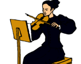 Dibujo Dama violinista pintado por Bruja1