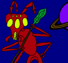 Dibujo Hormiga alienigena pintado por rabano
