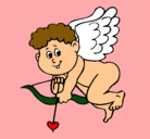 Dibujo Cupido pintado por manyulas