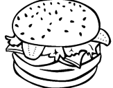 Dibujo Hamburguesa completa pintado por Crytius