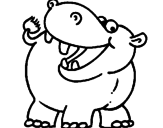 Dibujo Hipopótamo pintado por Crytius