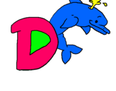 Dibujo Delfín pintado por dddd