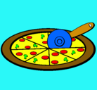 Dibujo Pizza pintado por darkar