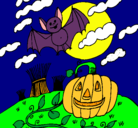 Dibujo Paisaje de Halloween pintado por elpatiodale