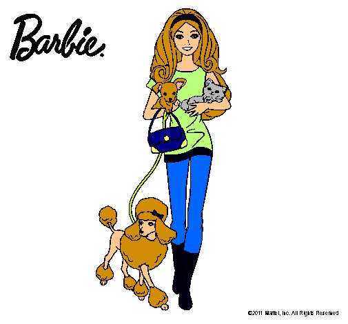 Barbie con sus mascotas