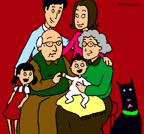 Dibujo Familia pintado por charito