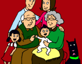Dibujo Familia pintado por charito