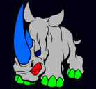 Dibujo Rinoceronte II pintado por rinoloco