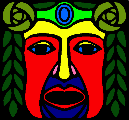 Dibujo Máscara Maya pintado por Felipe7