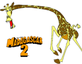 Dibujo Madagascar 2 Melman 2 pintado por danielr