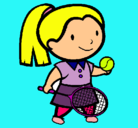 Dibujo Chica tenista pintado por alicia21