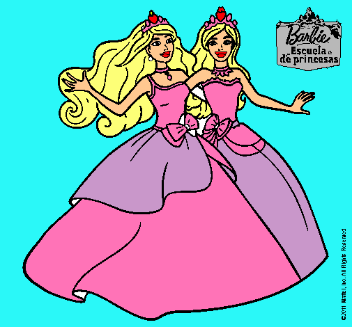 Barbie y su amiga súper felices