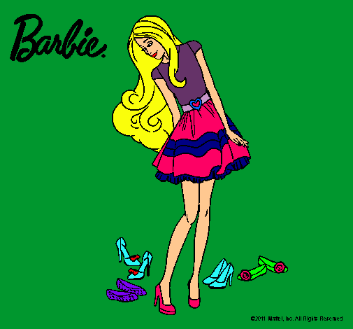 Barbie y su colección de zapatos