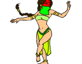 Dibujo Princesa mora bailando pintado por paqblo
