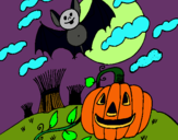 Dibujo Paisaje de Halloween pintado por patrilaura