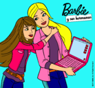 Dibujo El nuevo portátil de Barbie pintado por ireneeeeeeee