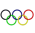 Dibujo Anillas de los juegos olimpícos pintado por ivett