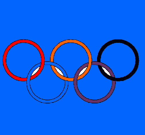 Dibujo Anillas de los juegos olimpícos pintado por PFraj