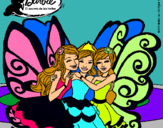 Dibujo Barbie y sus amigas en hadas pintado por angelitaaaaa