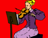 Dibujo Dama violinista pintado por LorenithaA