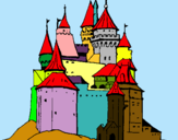 Dibujo Castillo medieval pintado por erfd