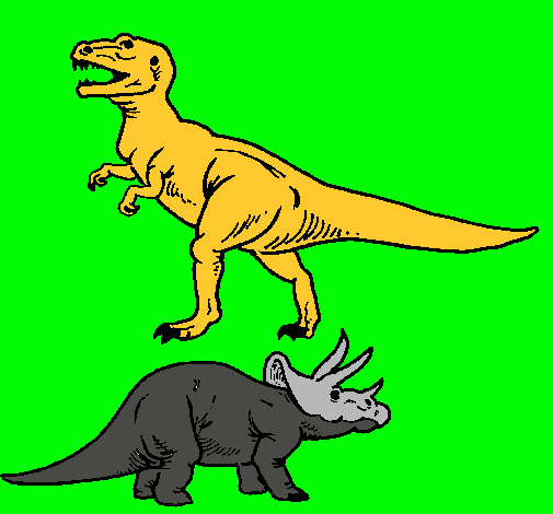 Triceratops y tiranosaurios rex