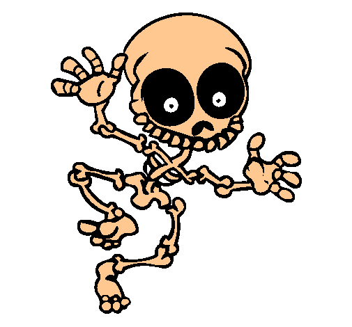 Dibujo Esqueleto contento 2 pintado por Farruko