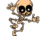 Dibujo Esqueleto contento 2 pintado por Farruko