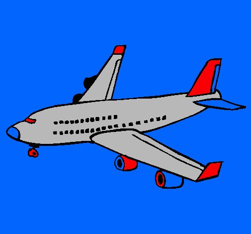 Dibujo Avión de pasajeros pintado por tomas9
