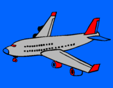 Dibujo Avión de pasajeros pintado por tomas9