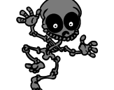 Dibujo Esqueleto contento 2 pintado por yoigogueso