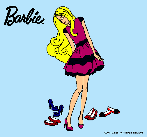 Barbie y su colección de zapatos