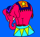 Dibujo Elefante actuando pintado por yudita