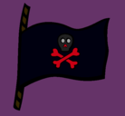 Dibujo Bandera pirata pintado por zuliamil